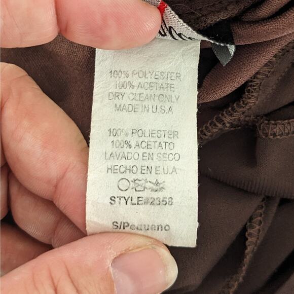 Ruched Y2K Ocean Ogee Scarf Hem Asymmetrical Satin Dress - Picture 4 of 12